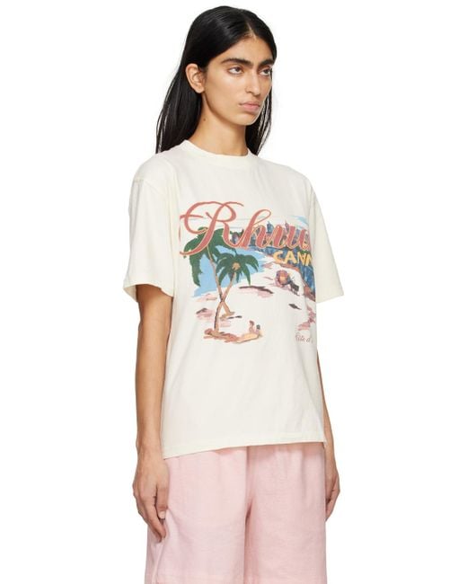 Rhude Multicolor Off-white 'cannes' Beach T-shirt