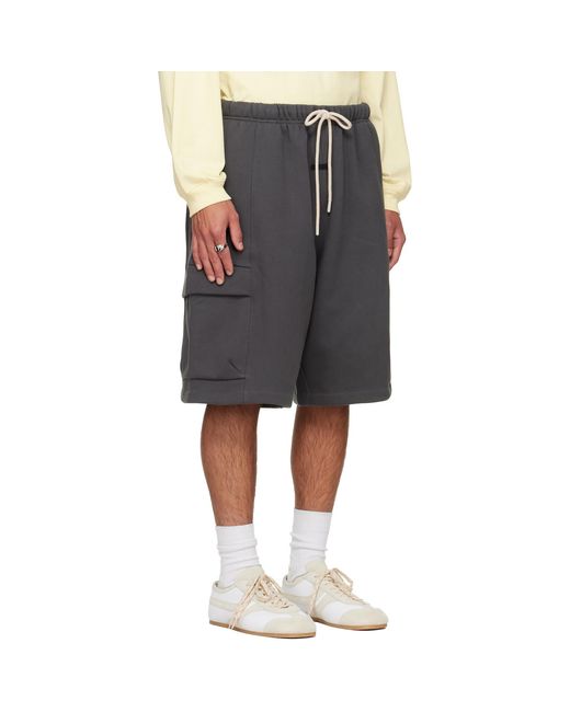 Fear Of God Gray Cargo Basketball Shorts for men