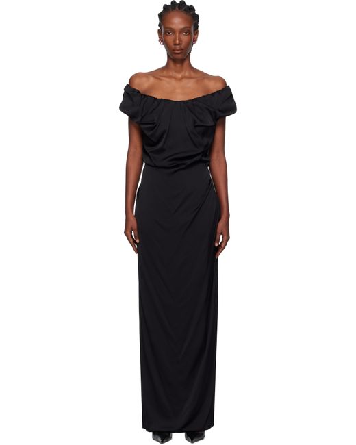 Vivienne Westwood Black Long Ginnie Amber Maxi Dress