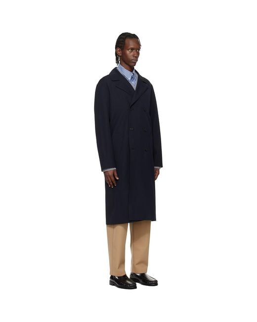 A.P.C. Black Croisé Coat for men