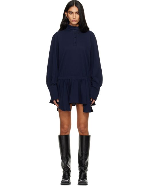 FIDAN NOVRUZOVA Blue Leni Polo Minidress