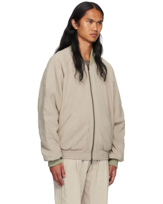 Hyein Seo Natural Reversible Bomber Jacket for men