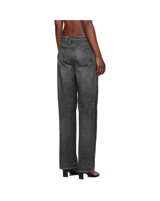 Rag & Bone Black Miramar Wide-Leg Track Pants