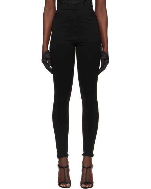 Legging Noir En Jersey Côtelé À Logo Milano Dolce & Gabbana en coloris Black