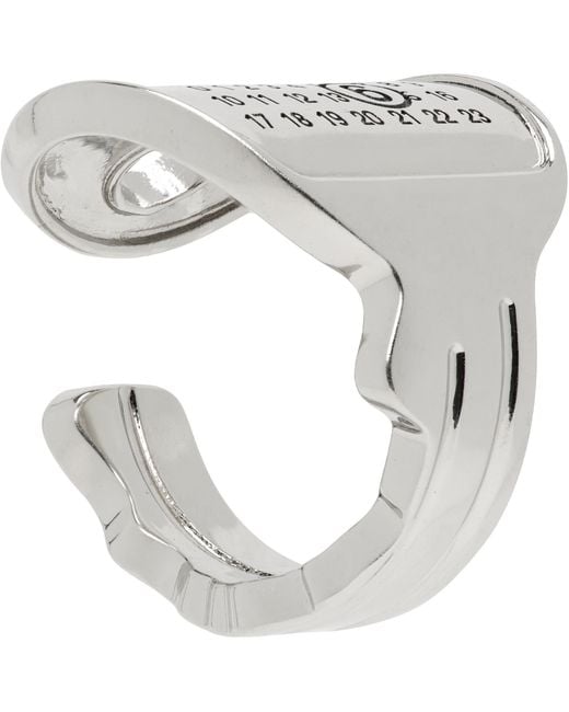 MM6 by Maison Margiela Metallic Numerical Key Ear Cuff for men