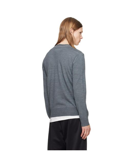 MM6 by Maison Margiela Gray Wool Sweater for men