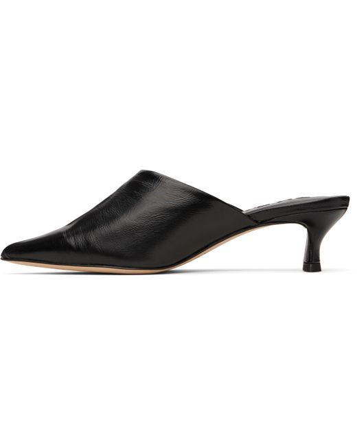 By Far Black Luciana Mules