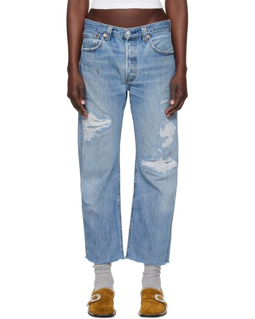 Re/done Blue Levi's Edition 90S Boyfriend Jeans