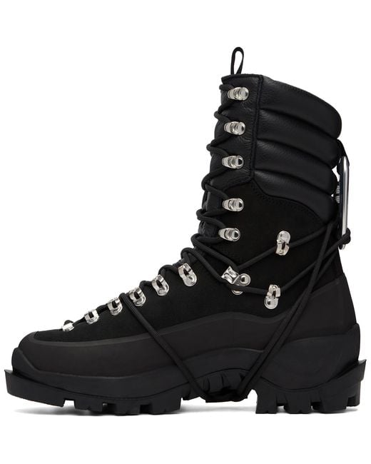 HELIOT EMIL Black Tall Hiking Boots for men