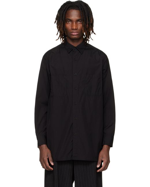 つよよ Yohji Yamamoto メンズ ブラック Big Standard Chain Stitch シャツ