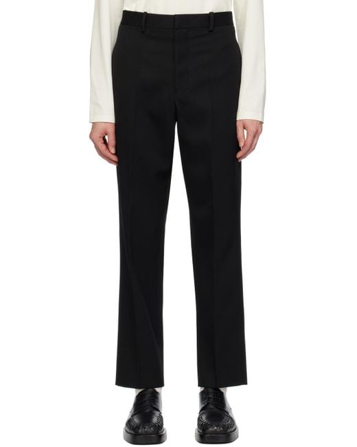 Jil Sander Black Straight-fit Trousers for men