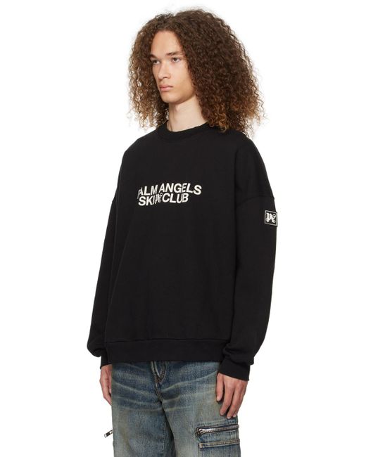 Palm Angels Black 'ski Club' Sweatshirt for men