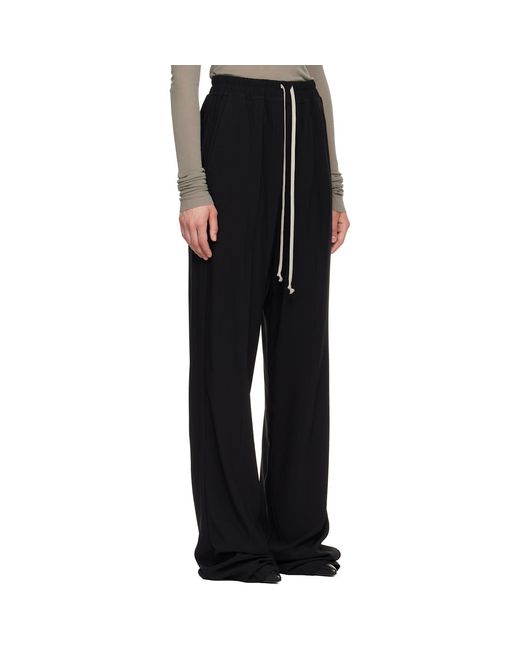 Rick Owens Black Tower Dietrich Drawstring Lounge Pants