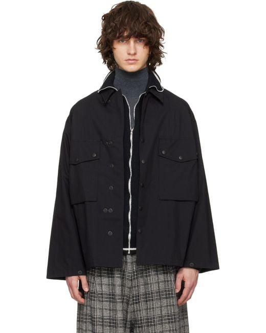 Needles Black Field Jacket for men