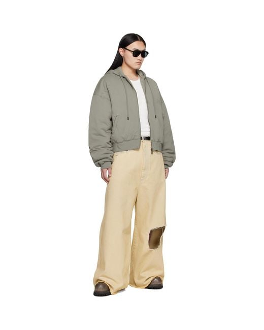 Lu'u Dan Gray Wadded Hoodie for men