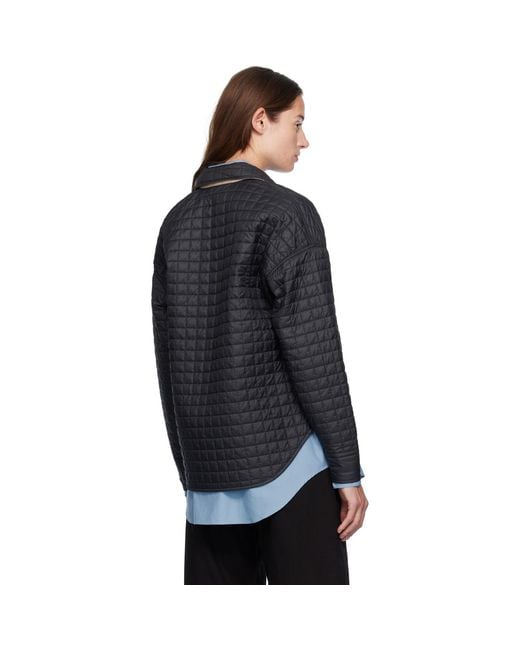 Moncler Black Quilted Shirt Jacket