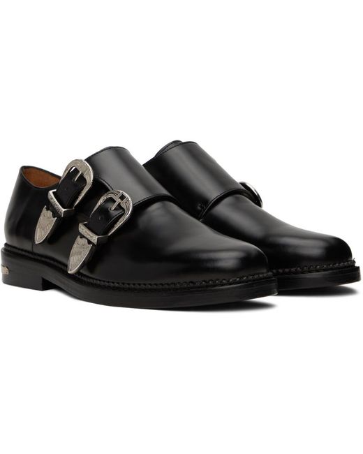 Toga Virilis Black Ssense Exclusive Pin-buckle Loafers for men