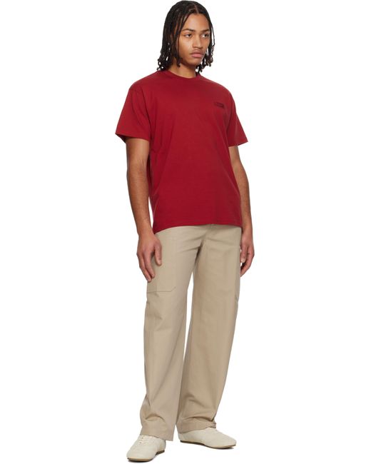 T-Shirt Rouge À Écusson En Gros-Grain Givenchy pour homme en coloris Red