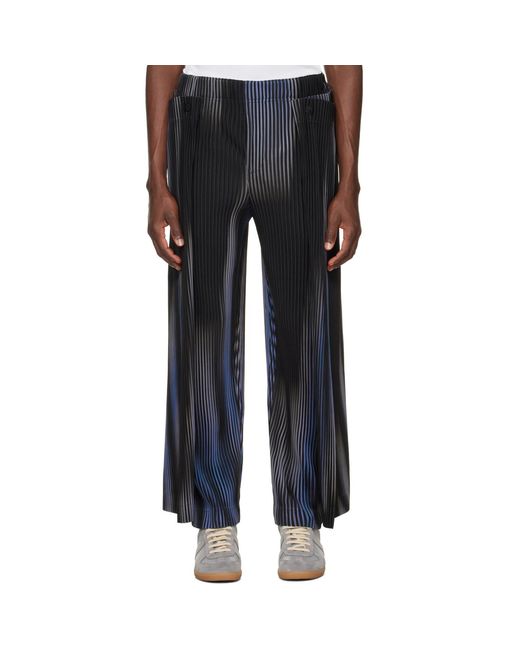 Homme Plissé Issey Miyake Black Blend Of Lights Trousers for men