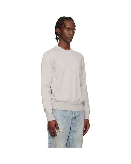 Boss Multicolor Logo-Label Cotton & Cashmere Sweater for men