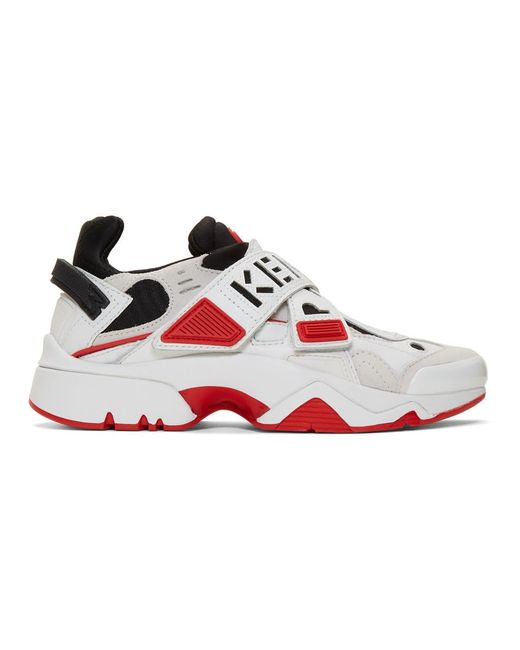 KENZO Sonic Velcro Sneakers in Red | Lyst Canada