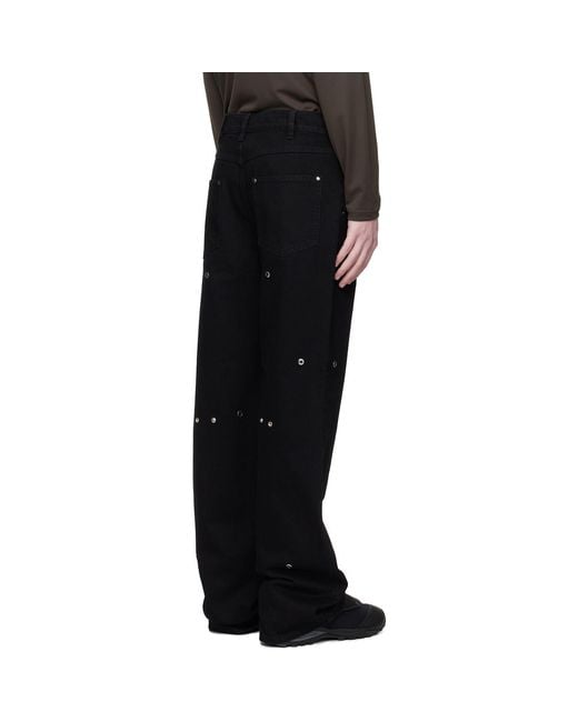 HELIOT EMIL Black Lux Jeans for men