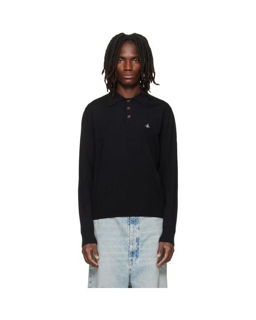 Vivienne Westwood Black Mark L/Polo for men