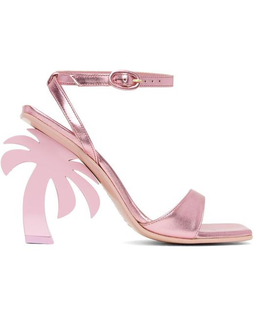 Palm Angels Pink Palm Heeled Sandals