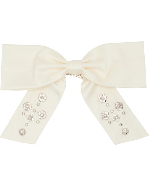 Toga White Off- Ribbon Hair Clip