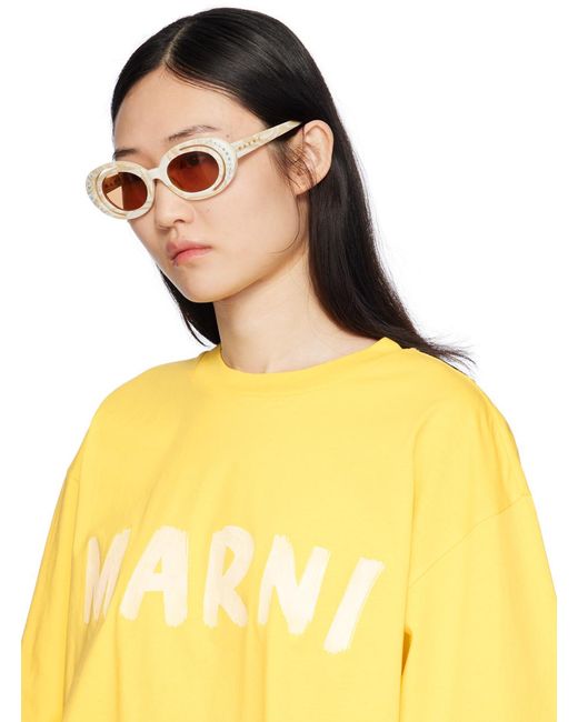 Marni Black Off-white Zion Canyon Sunglasses
