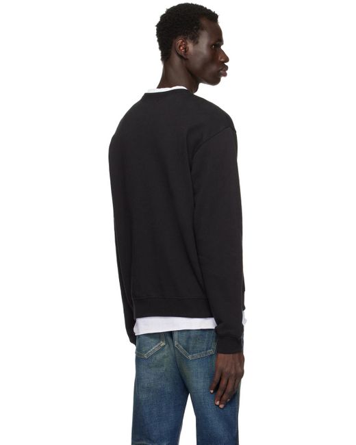 John Elliott Black Dropped Shoulder French Terry Sweatshirt for men