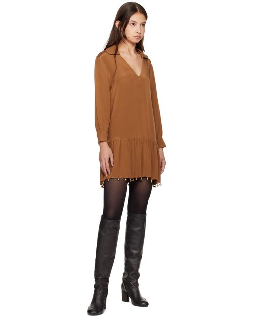 Bode Black Tan Eddy Minidress