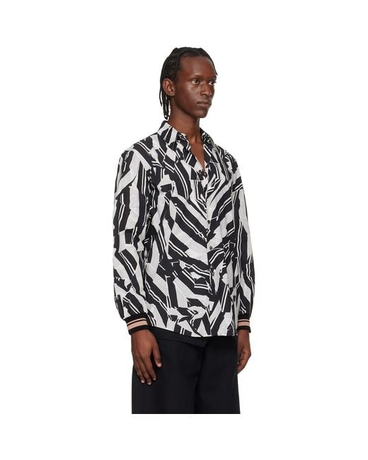 Dries Van Noten Black Poplin Shirt for men