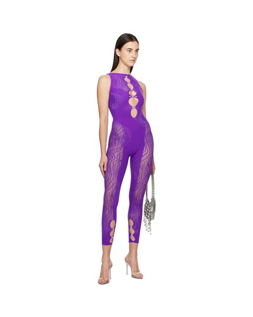 POSTER GIRL Black Rhinestoned Janice Jumpsuit
