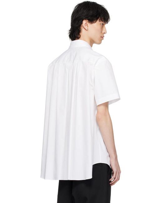 Fumito Ganryu White Kinetic Bosom Shirt for men