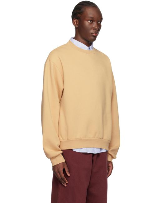Acne Multicolor Tan Crewneck Sweatshirt for men