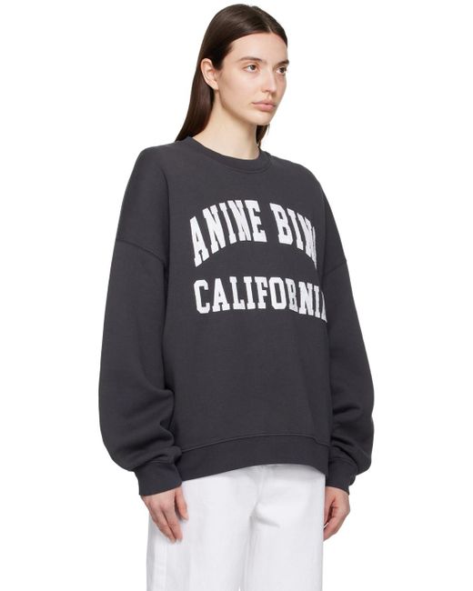 Anine Bing Black Gray Miles Sweatshirt