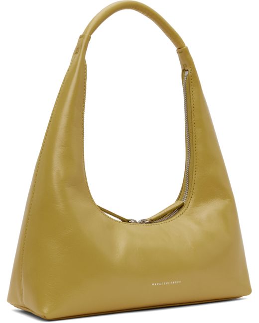 MARGE SHERWOOD イエロー インテグレーテッド ストラップ ショルダーバッグ Metallic