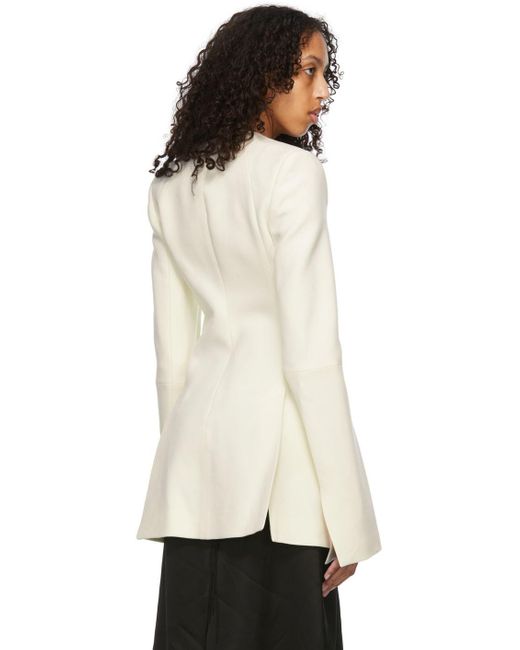 Maximilian Davis Black Off-white Virgin Wool Jacket