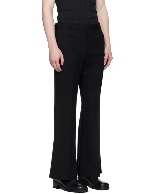 RECTO. Black Groove Trousers for men