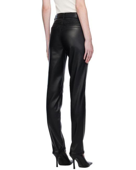 Ksubi Black Vivienne Faux-leather Trousers