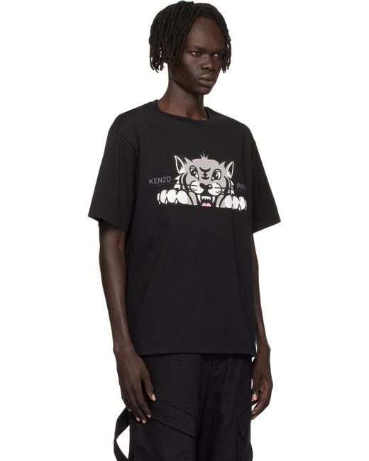 T-Shirt Surdimensionné Noir À Images À Logo Happy Tiger KENZO pour homme en coloris Black