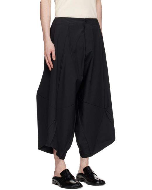 Issey Miyake Black Unified Half Cubes Trousers for men
