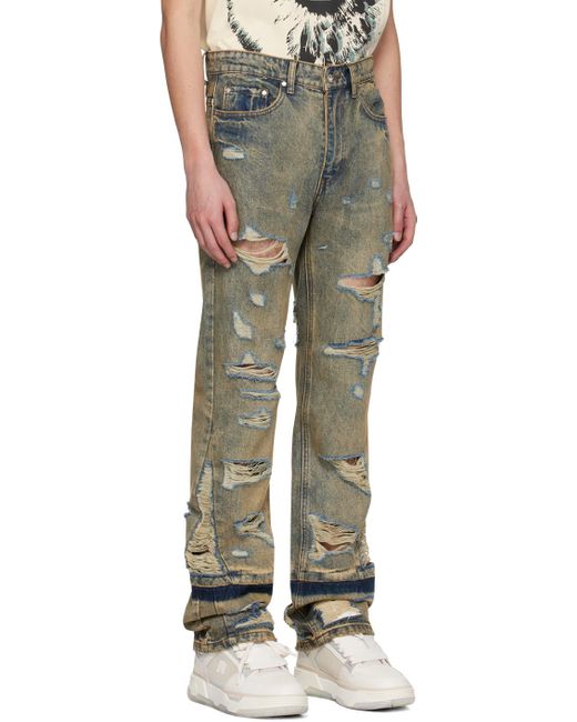 Who Decides War Multicolor Gnarly Jeans for men