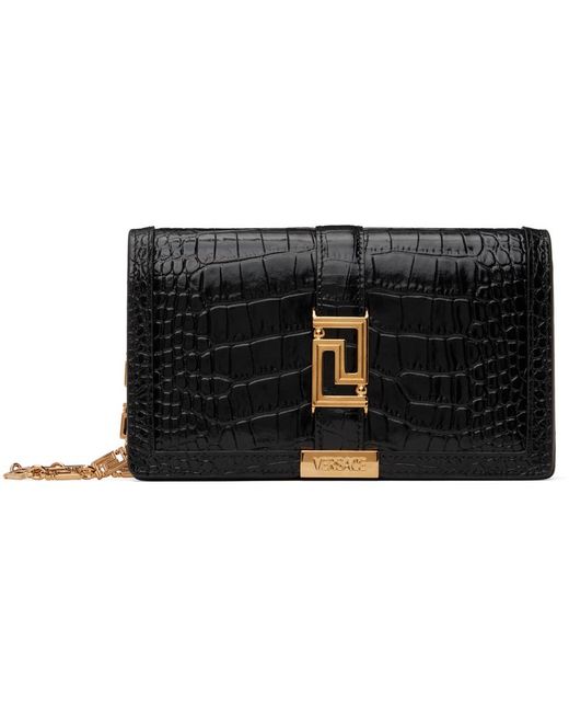 Mini sac noir - greca goddess Versace en coloris Black