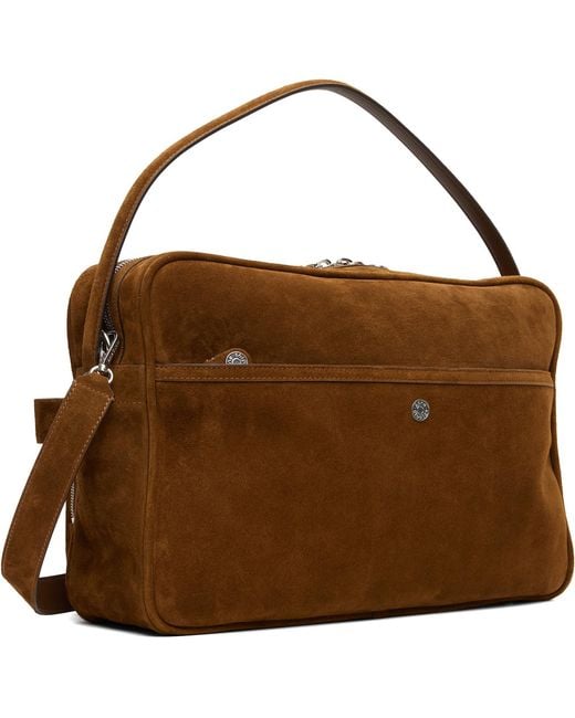 Acne Brown Camero Camera Suede Shoulder Bag