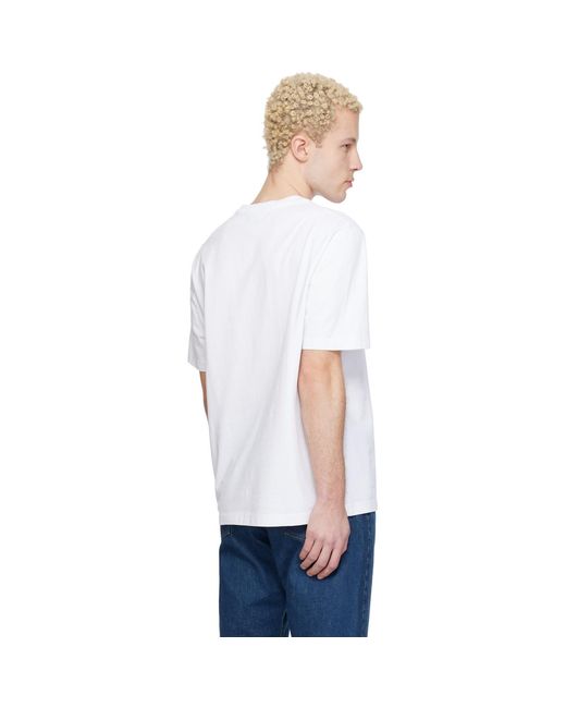 Maison Kitsuné White Handwriting Comfort T-Shirt for men