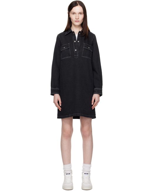 Robe Courte Mia Noire En Denim A.P.C. en coloris Black