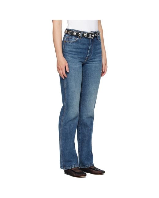 Khaite Blue 'The Danielle' Stretch Jeans