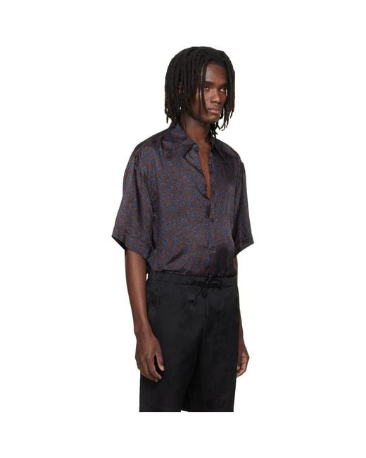 Dries Van Noten Black Button-Down Shirt for men